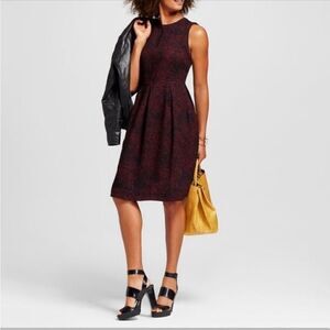 Who What Wear Sleeveless Dress Midi Jacquard || size XS